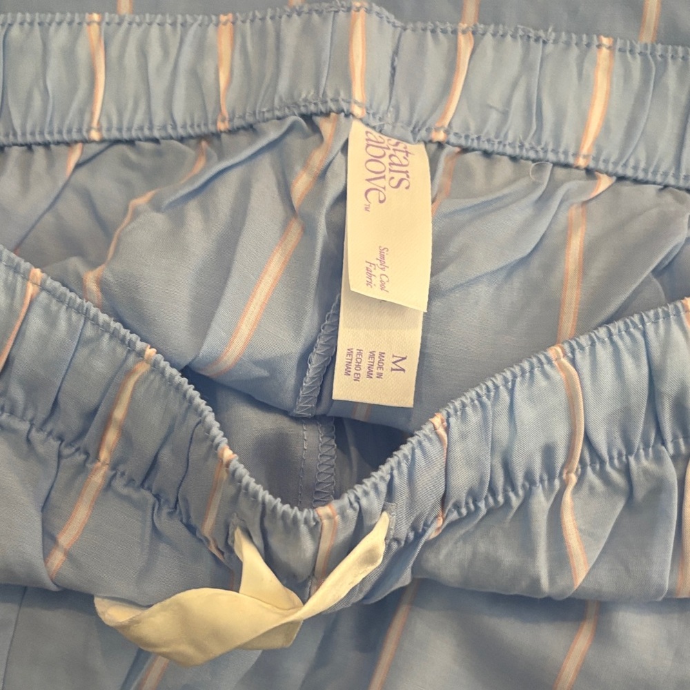 Stars Above Light Blue and White Striped Pajama Set - Picture 7 of 8
